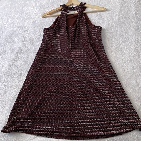 Velvet Chevron Vintage Styled Dress - Picture 9 of 11